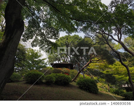 The observation deck at the former Furukawa Garden as spring arrives. 140693036