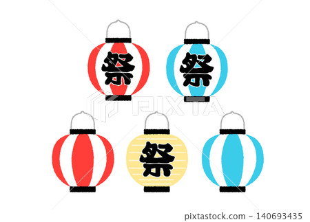 節日燈籠套裝(向量圖) 節日燈籠套裝(向量圖) 140693435