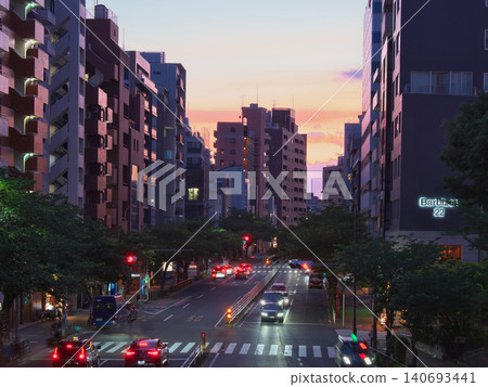 從天元寺橋交叉口眺望廣尾和明治通的傍晚景色 - 城市景觀(2026年5月) 從天元寺橋交叉口眺望廣尾和明治通的傍晚景色 - 城市景觀(2026年5月) 140693441