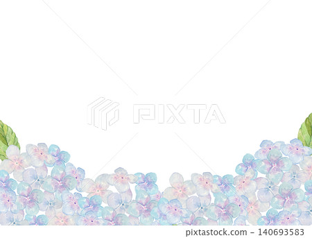 Hydrangea frame painted by watercolor Hydrangea frame painted by watercolor 140693583