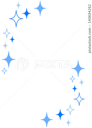 Two beautiful blue diamond-shaped sparkling frames 140694262