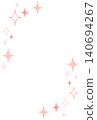 Two types of beautiful pink diamond-shaped sparkling frames 140694267