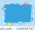 潛水艇潛入海中的插圖 140694747