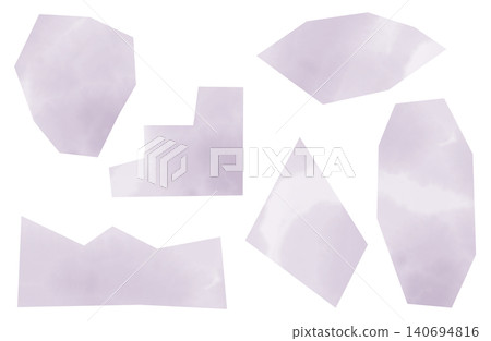 Abstract paper piece material set with watercolor texture (PNG with transparent background) Abstract paper piece material set with watercolor texture (PNG with transparent background) 140694816