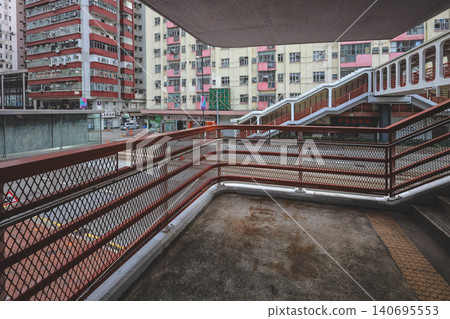 June 20 2026 Hong Kong Pedestrian Bridge Stairway Urban Detail June 20 2026 Hong Kong Pedestrian Bridge Stairway Urban Detail 140695553