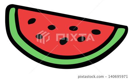Hand drawn illustration of watermelon slice for fruit, breakfast, lunch, cafe, restaurant, menu, recipe, smoothie, juice drink, vegan, grocery shopping, supermarket, mart, icon, diet, beach vibe Hand drawn illustration of watermelon slice for fruit, breakfast, lunch, cafe, restaurant, menu, recipe, smoothie, juice drink, vegan, grocery shopping, supermarket, mart, icon, diet, beach vibe 140695971
