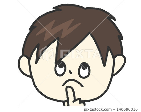 男孩若有所思的表情 男孩若有所思的表情 140696016
