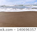 cool beach atmosphere with waves and sand 140696357