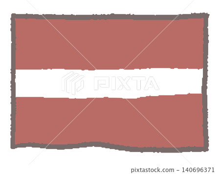 Hand-drawn Latvian flag Hand-drawn Latvian flag 140696371