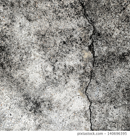 Dark cracked stone wall texture background with vertical fissure Dark cracked stone wall texture background with vertical fissure 140696395