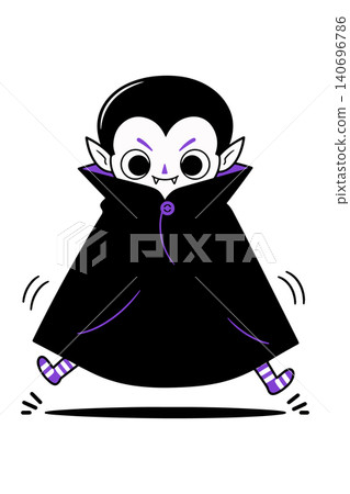 Cute Cartoon Vampire Jumping Cute Cartoon Vampire Jumping 140696786