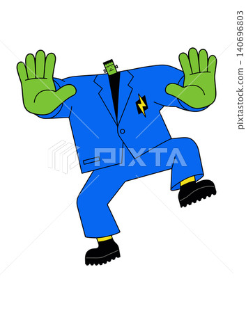 Frankenstein's Monster in a Blue Suit 140696803