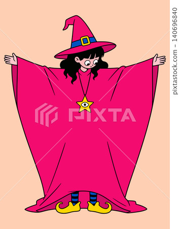 Young Witch with Star Pendant 140696840