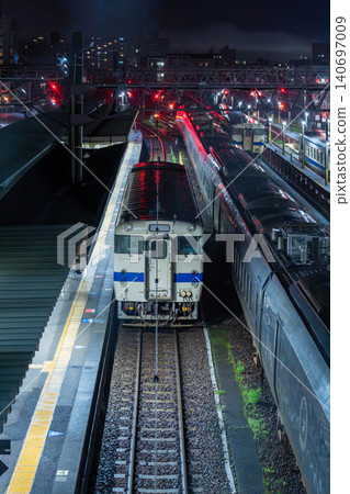 Minami Miyazaki Station late at night 140697009
