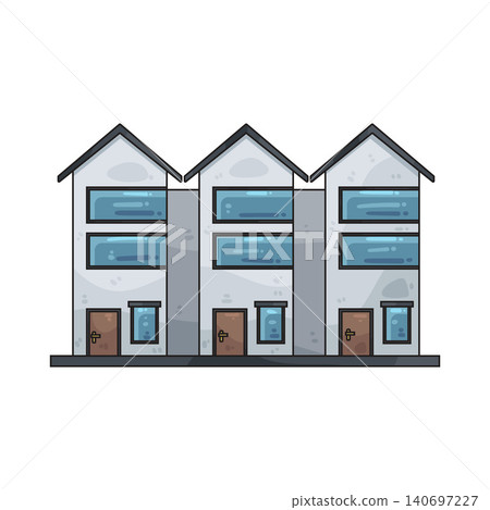 Illustration of Townhouse Illustration of Townhouse 140697227