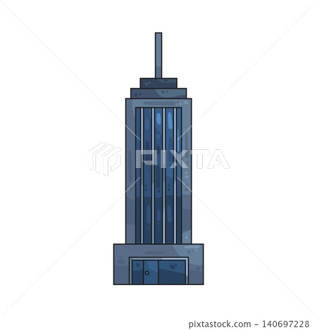 Illustration of Modern Skyscraper Illustration of Modern Skyscraper 140697228