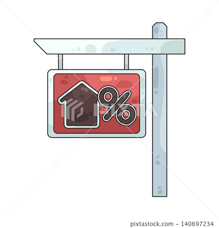 Illustration of For Sale Sign 140697234