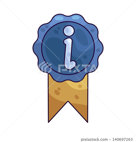 Illustration of Info Badge Illustration of Info Badge 140697263