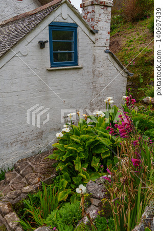 The bedruthan steps in Cornwall, england The bedruthan steps in Cornwall, england 140697439