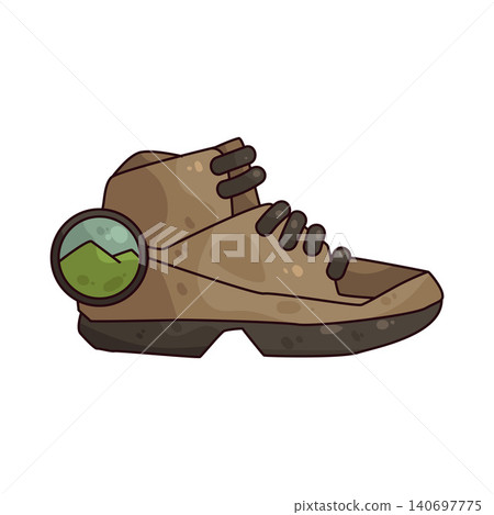 Illustration of Hiking Boot Illustration of Hiking Boot 140697775