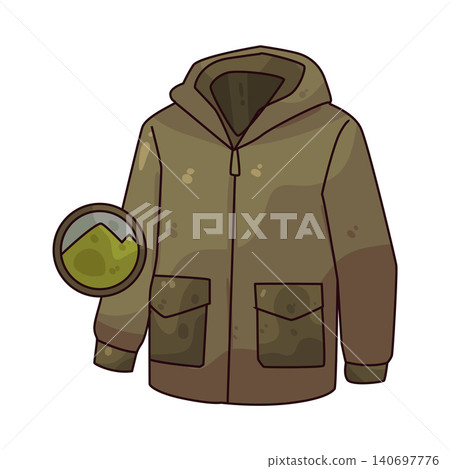 Illustration of Hiking Jacket Illustration of Hiking Jacket 140697776