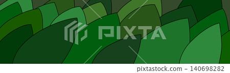 illustration of stylized green leaves overlapping each other. 140698282