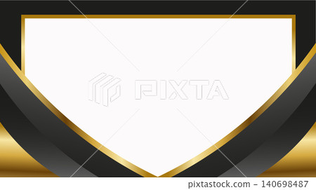Vector elegant black and gold frame backdrop template for invitation card design Vector elegant black and gold frame backdrop template for invitation card design 140698487