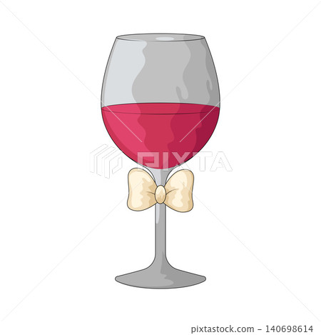Illustration of Wine Glass Illustration of Wine Glass 140698614