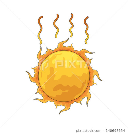 Illustration of Hot Sun Illustration of Hot Sun 140698634