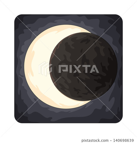 Illustration of Partial Eclipse Illustration of Partial Eclipse 140698639