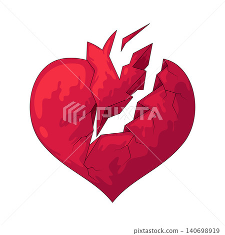Illustration of Broken Heart Illustration of Broken Heart 140698919