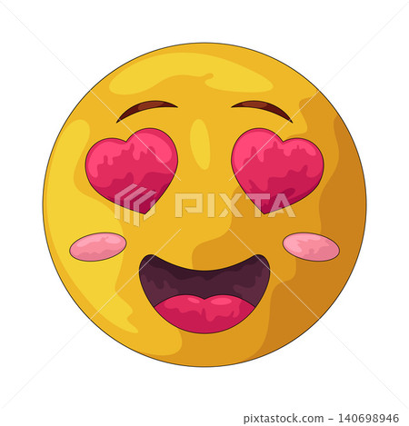 Illustration of Heart Eyes Illustration of Heart Eyes 140698946