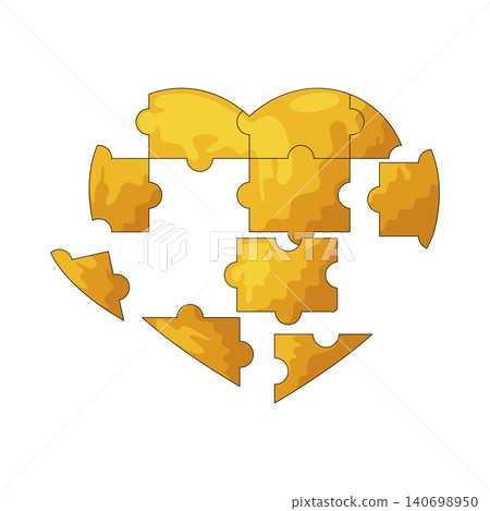 Illustration of Puzzle Piece Love Illustration of Puzzle Piece Love 140698950