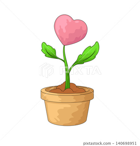 Illustration of Flower Heart Illustration of Flower Heart 140698951