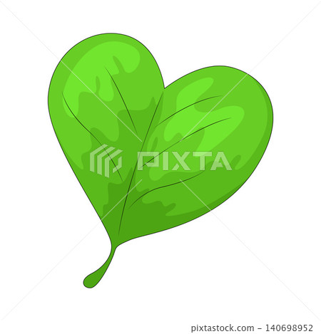 Illustration of Leaf Heart Illustration of Leaf Heart 140698952