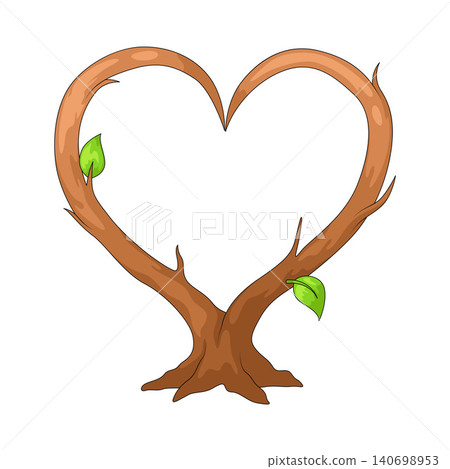 Illustration of Heart Branch Illustration of Heart Branch 140698953