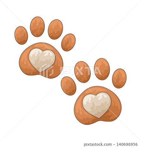 Illustration of Paw Heart 140698956