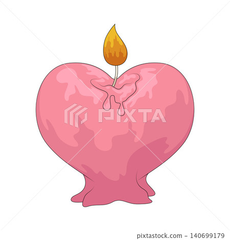 Illustration of Candle Heart Illustration of Candle Heart 140699179