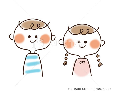 簡約風格的兒童插畫 簡約風格的兒童插畫 140699208