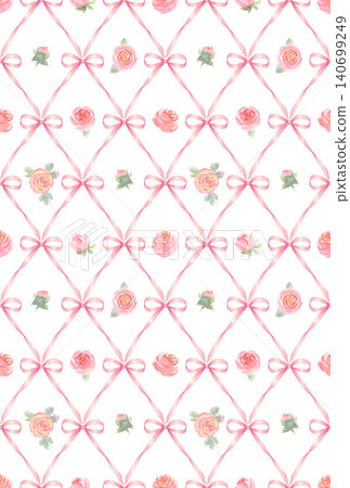 Floral vintage trellis shabby chic seamless pattern Floral vintage trellis shabby chic seamless pattern 140699249