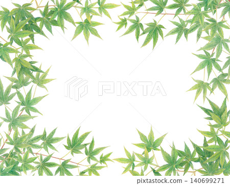 Hand-drawn blue maple leaf background material Hand-drawn blue maple leaf background material 140699271