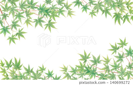 手繪藍色楓葉背景素材 手繪藍色楓葉背景素材 140699272