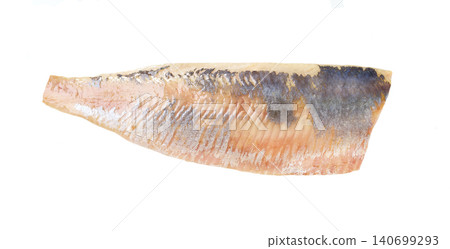 herring fillet isolated, top view. atlantic herring fillet isolated on white background flat lay. herring fillet isolated, top view. atlantic herring fillet isolated on white background flat lay. 140699293
