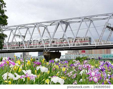 京成3500系列列車和虹膜 京成3500系列列車和虹膜 140699560