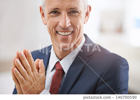 Smile, portrait and mature politician, businessman or senior manager at government office. Trust, confidence and happy face of business owner, boss or entrepreneur at professional agency with pride Smile, portrait and mature politician, businessman or senior manager at government office. Trust, confidence and happy face of business owner, boss or entrepreneur at professional agency with pride 140700590