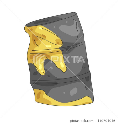 Illustration of Leaking oil drum Illustration of Leaking oil drum 140701016