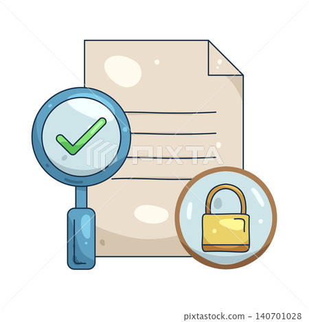 Illustration of Document security and verification Illustration of Document security and verification 140701028