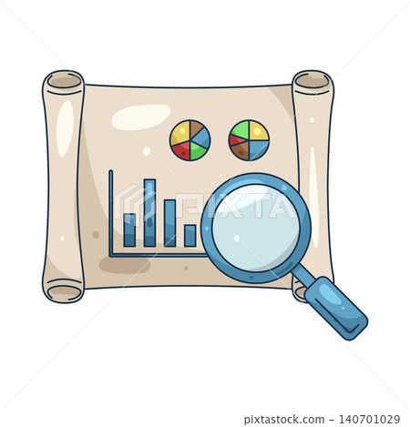 Illustration of scroll report Illustration of scroll report 140701029