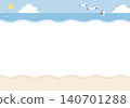 [Vector] Summer ocean background with copy space - tropical beach banner template material (vertical) 140701288