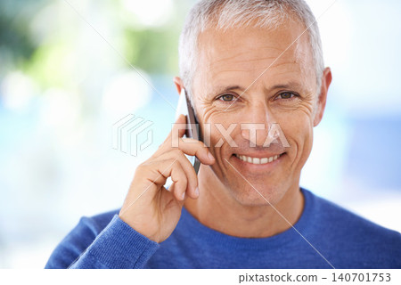 Mockup, portrait and senior man with phone call for contact, communication or talking with smile for good news. Happy, elderly male person and smartphone for connectivity, discussion or conversation Mockup, portrait and senior man with phone call for contact, communication or talking with smile for good news. Happy, elderly male person and smartphone for connectivity, discussion or conversation 140701753